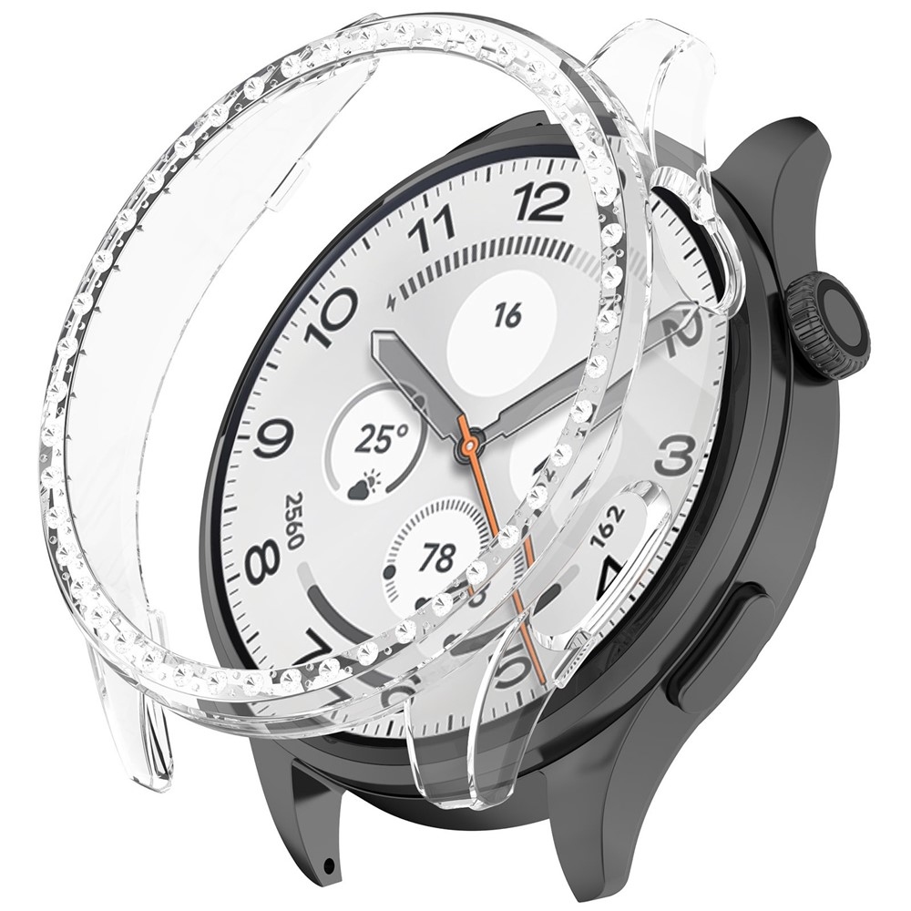 Decory plastové nasazovací pouzdro s kamínky na Xiaomi Watch 5 - průhledné