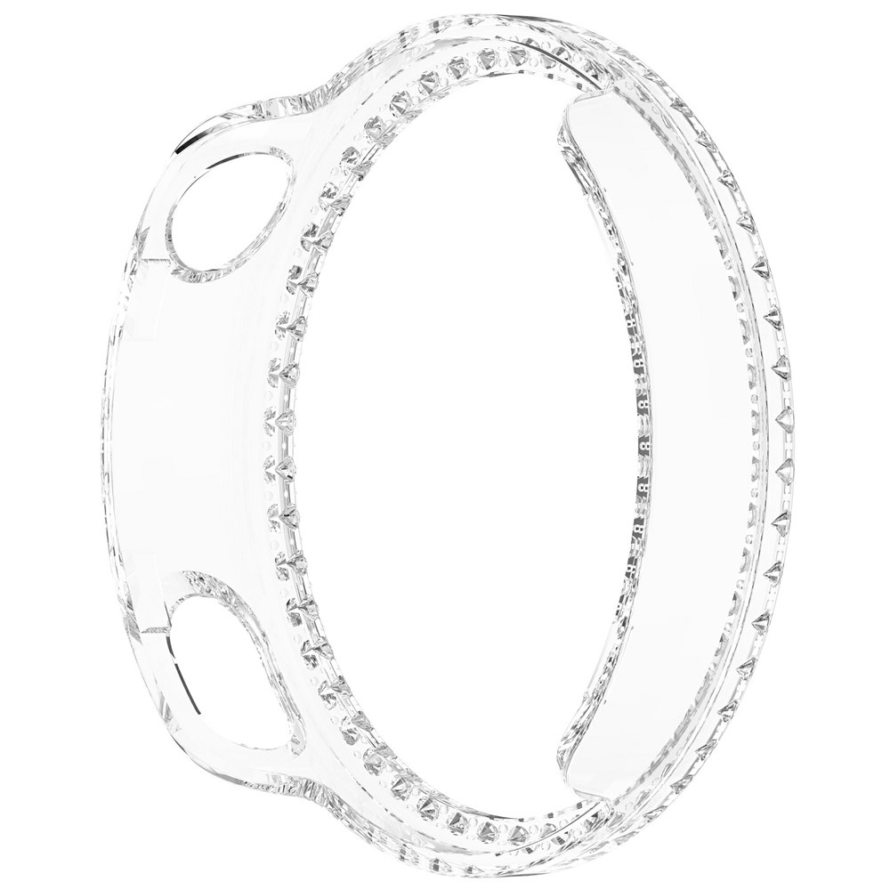 Decory plastové nasazovací pouzdro s kamínky na Xiaomi Watch S4 41mm - průhledné