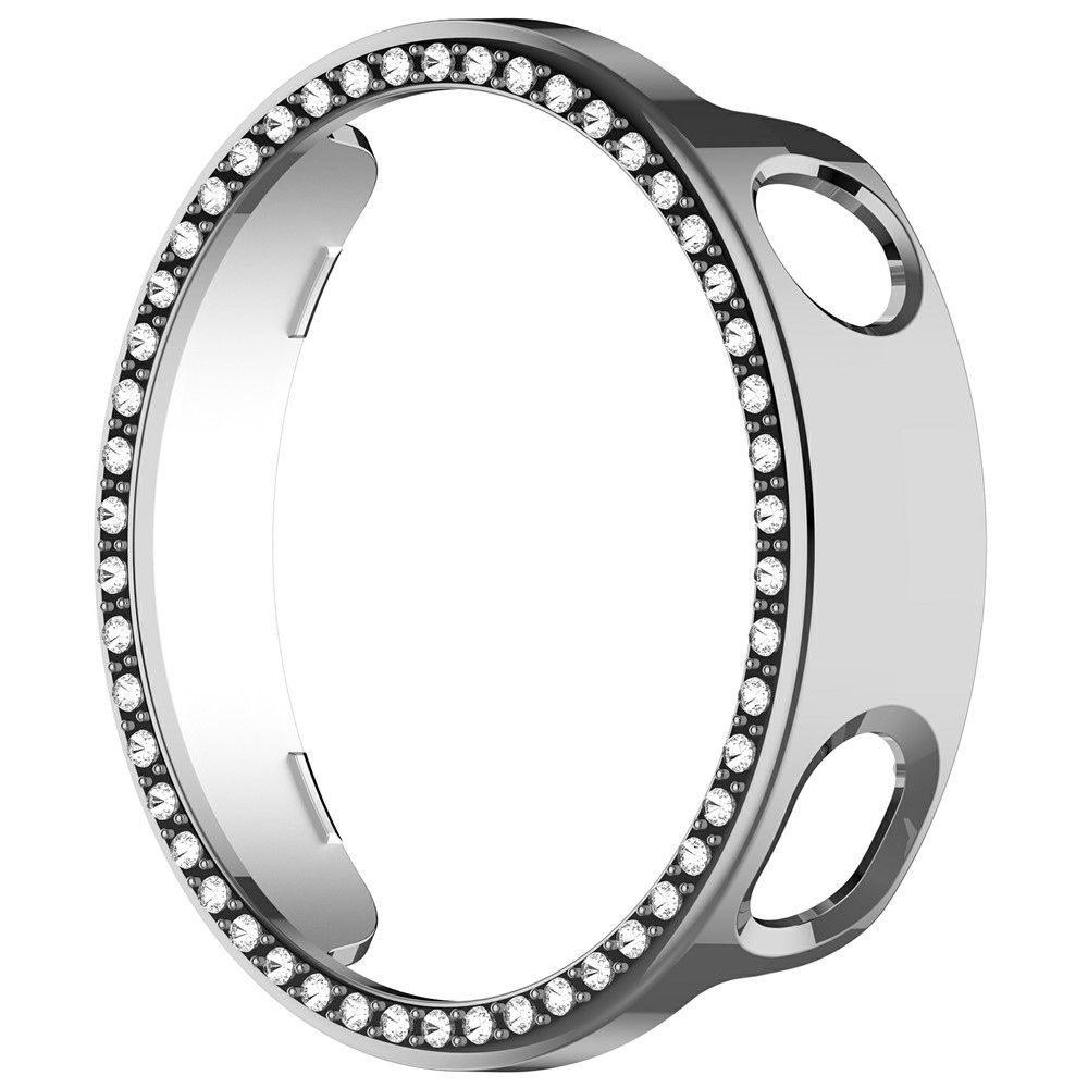 Decory plastové nasazovací pouzdro s kamínky na Xiaomi Watch S4 41mm - stříbrné