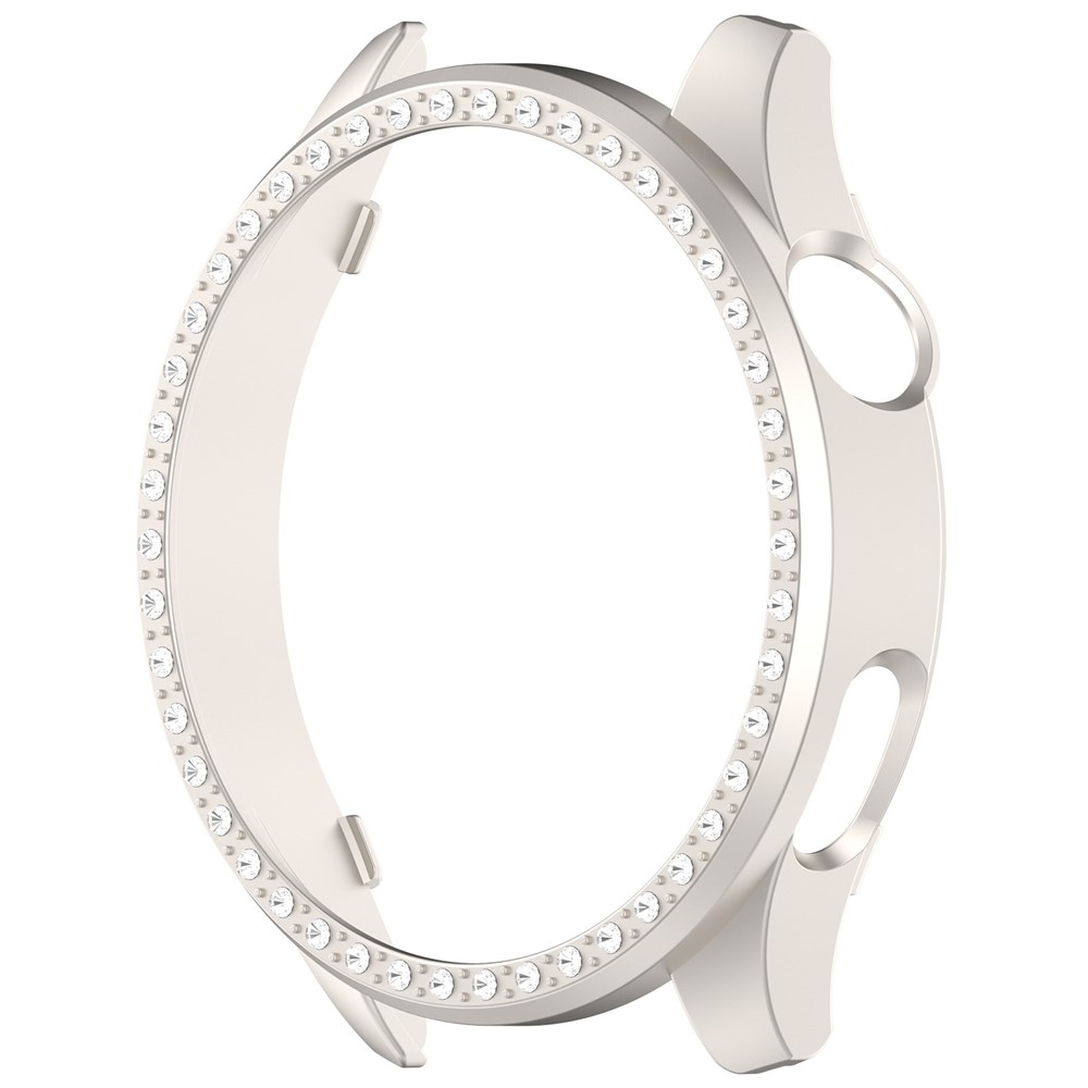Decory plastové nasazovací pouzdro s kamínky na Xiaomi Watch S5 - béžové