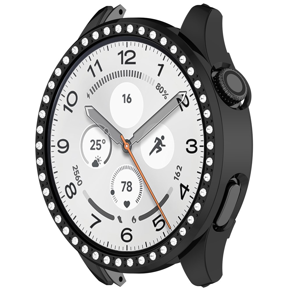 Decory plastové nasazovací pouzdro s kamínky na Xiaomi Watch S5 - černé