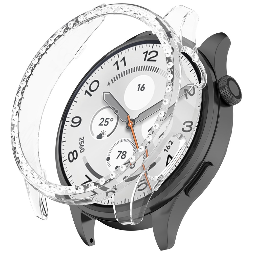 Decory plastové nasazovací pouzdro s kamínky na Xiaomi Watch S5 - průhledné