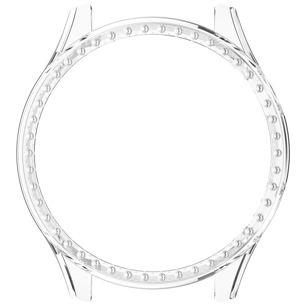 Decory plastové nasazovací pouzdro s kamínky na Xiaomi Watch S5 - průhledné