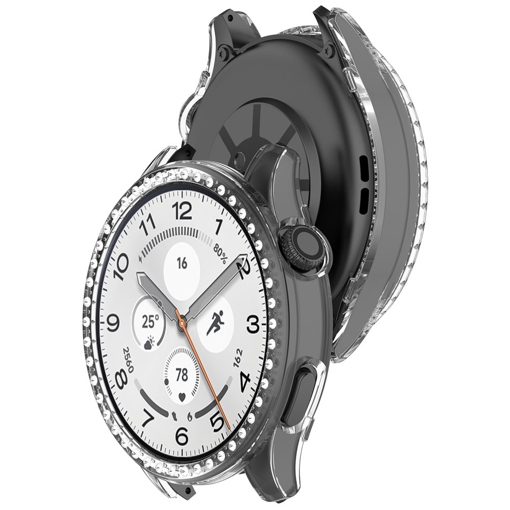 Decory plastové nasazovací pouzdro s kamínky na Xiaomi Watch S5 - průhledné