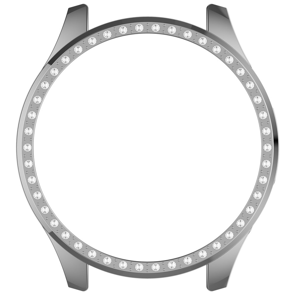 Decory plastové nasazovací pouzdro s kamínky na Xiaomi Watch S5 - stříbrné