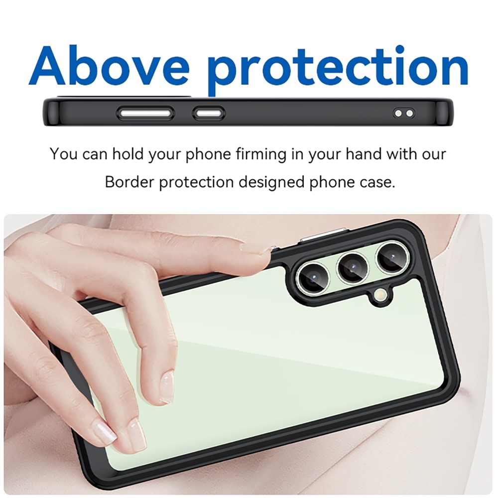 Gelový obal s pevnými zády na Samsung Galaxy S24 FE - černý