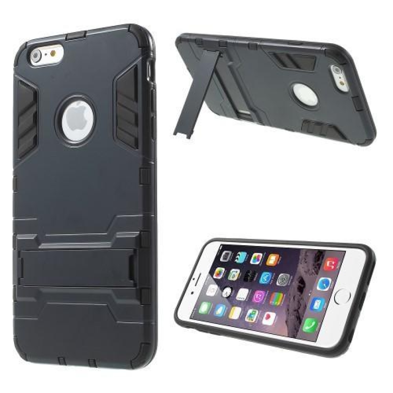 Defender odolný obal se stojánkem na iPhone 6s Plus a 6 Plus - šedomodrý