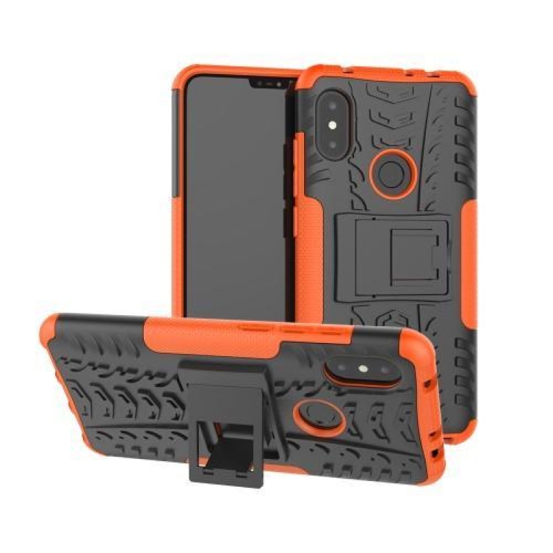 Defendery odolný hybridní obal na Xiaomi Redmi Note 6 Pro - oranžový