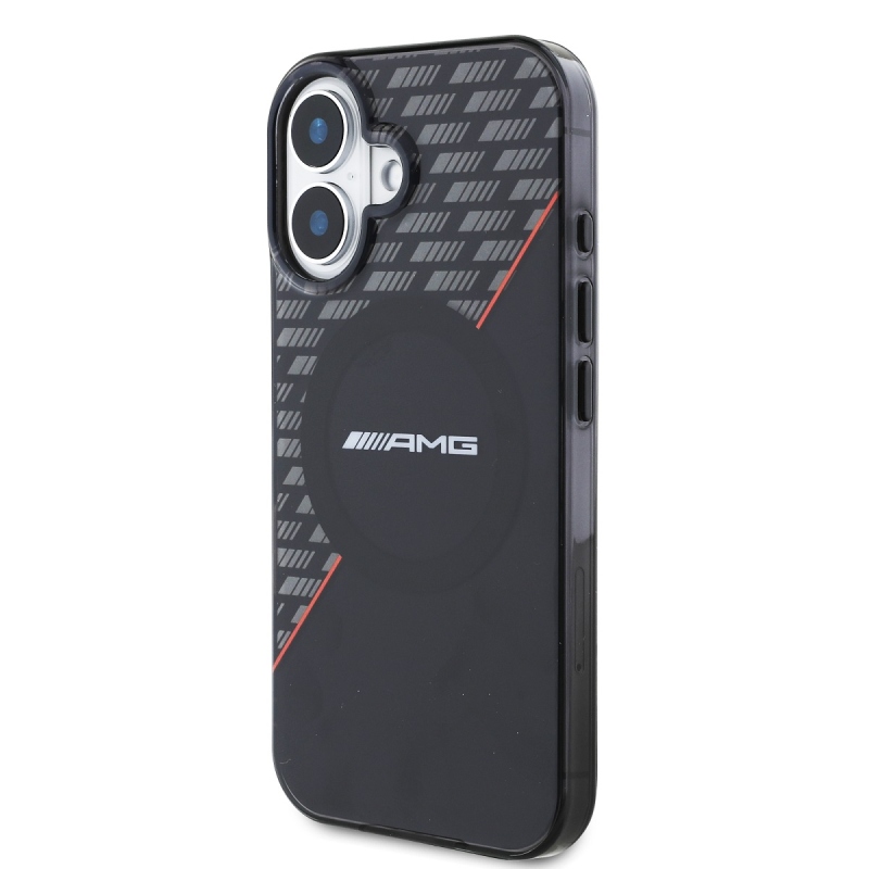 AMG Rhombs MagSafe Zadní Kryt pro iPhone 16 Plus Black/Red