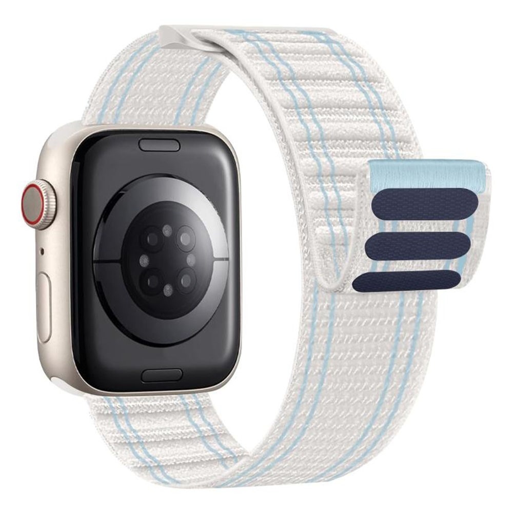 Delta nylonový řemínek na Apple Watch 12/11/10 42mm/9/8/7 41mm - béžový/modrý