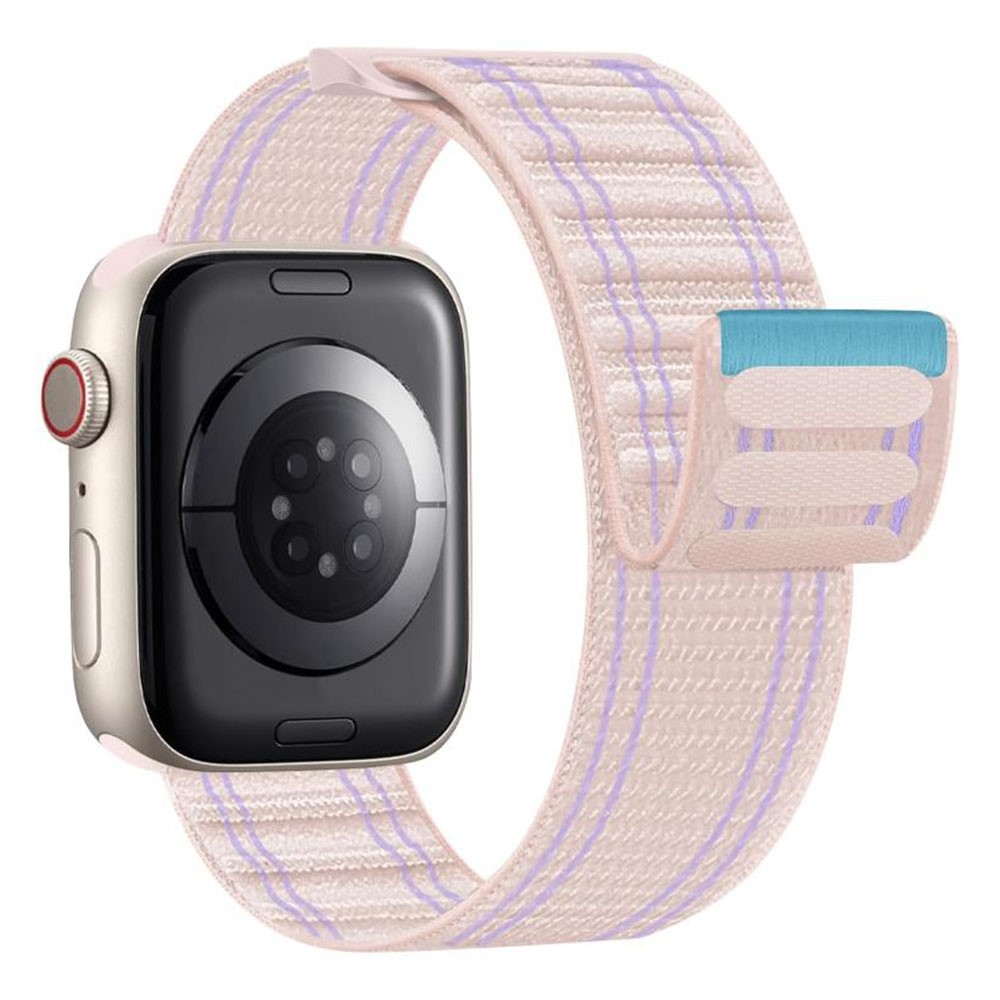 Delta nylonový řemínek na Apple Watch 12/11/10 42mm/9/8/7 41mm - růžový