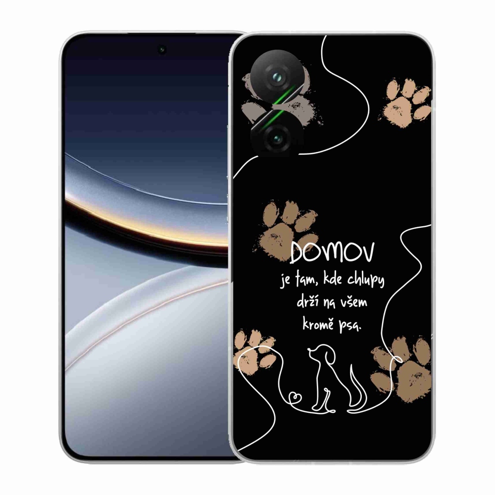 Gelový kryt mmCase na Xiaomi Poco F7 5G - psí motiv černé pozadí