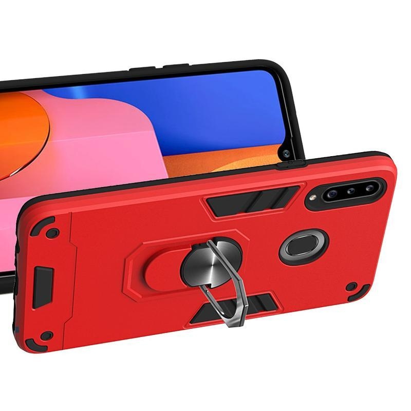 Detach odolný hybridní obal pro mobil Samsung Galaxy A20s - červený