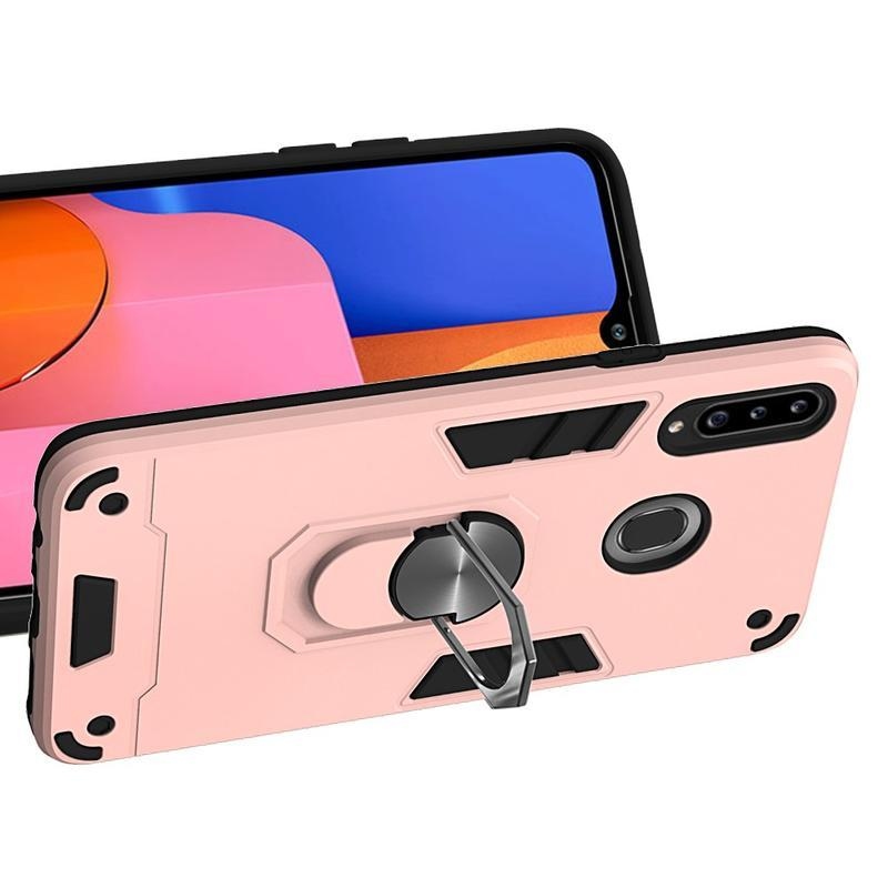 Detach odolný hybridní obal pro mobil Samsung Galaxy A20s - růžovozlatý