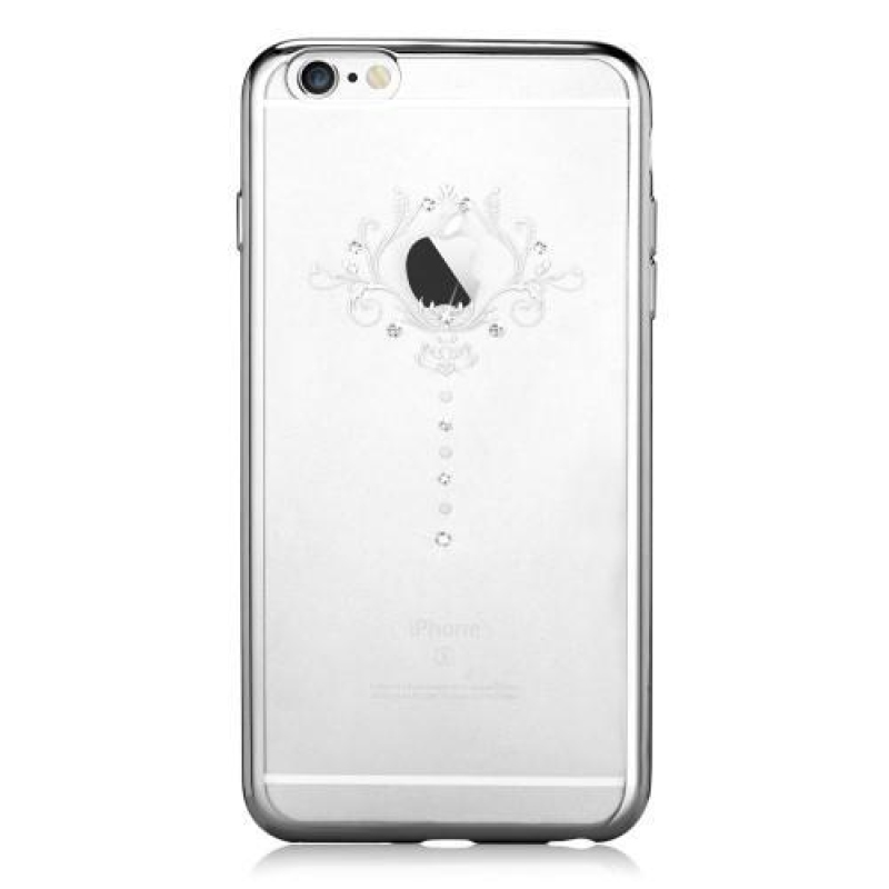 Devi gelový obal se Swarovski crystal na iPhone 6s Plus a 6 Plus - iris/stříbrný