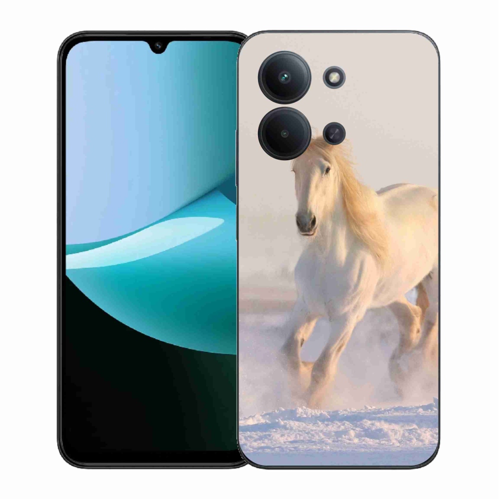 Gelový kryt mmCase na Xiaomi Redmi 15C 4G (171mm)/Poco C85 4G (171mm) - kůň ve sněhu