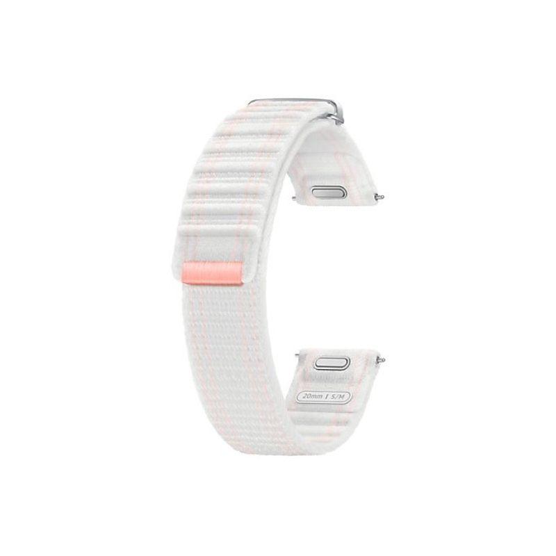 ET-SVL30SWE Samsung Galaxy Watch 4/5/6/7 Textilní Řemínek 20mm S/M Pink/White