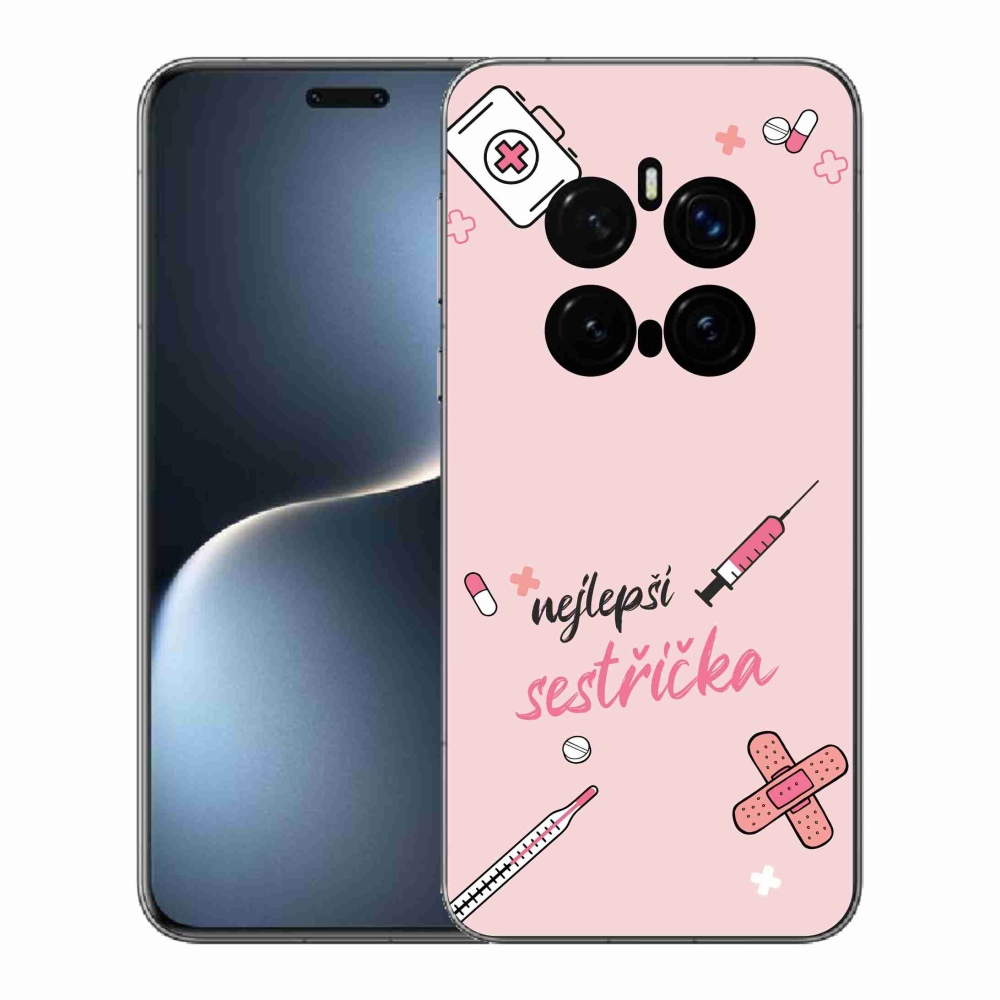 Gelový kryt mmCase na Honor Magic 7 Pro 5G - nejlepší sestřička růžové pozadí