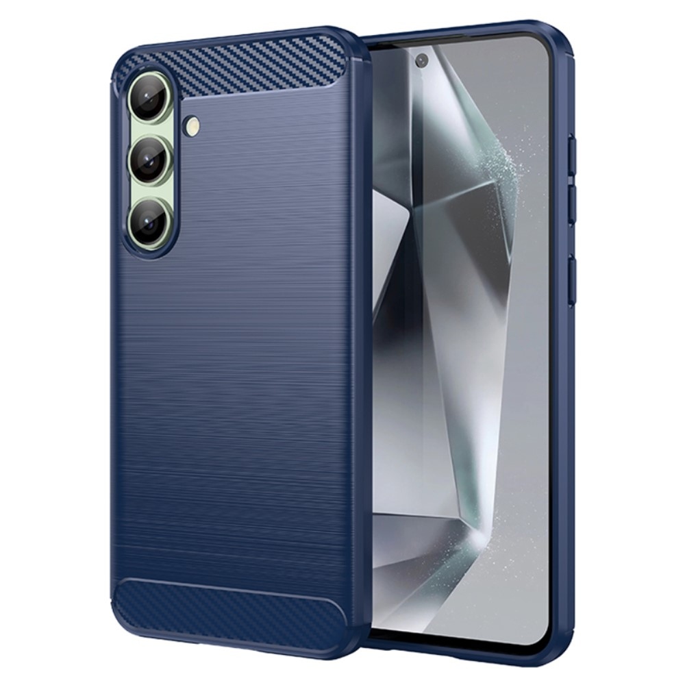 Carbon odolný gelový obal na Samsung Galaxy S24 FE - modrý