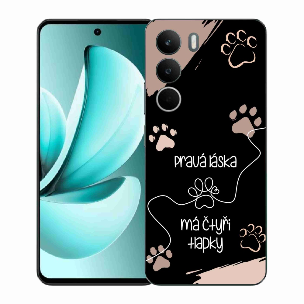Gelový kryt mmCase na Realme C71 - psí motiv 1 černé pozadí