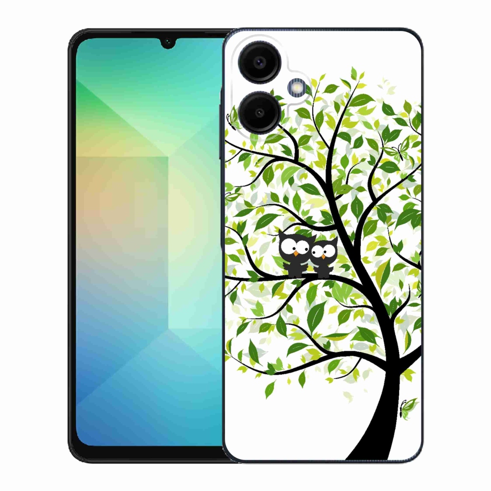 Gelový kryt mmCase na Samsung Galaxy A06 4G - sovičky na stromě