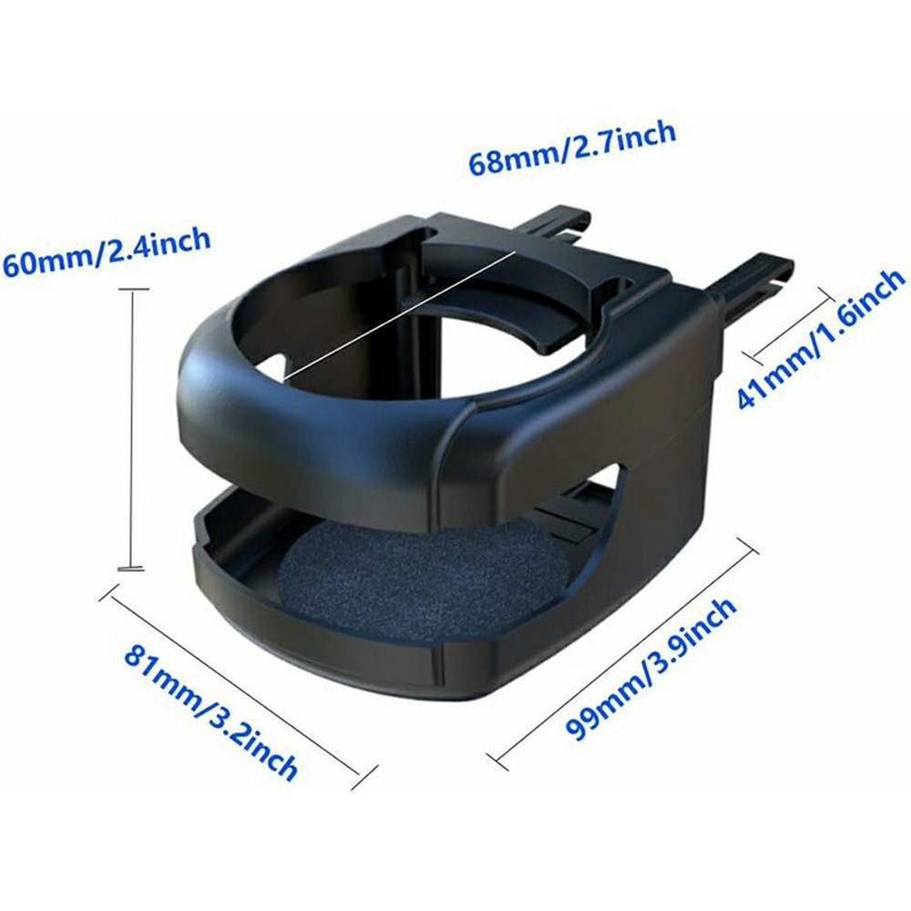 Držák nápojů do auta na mřížku ventilace - stříbrný