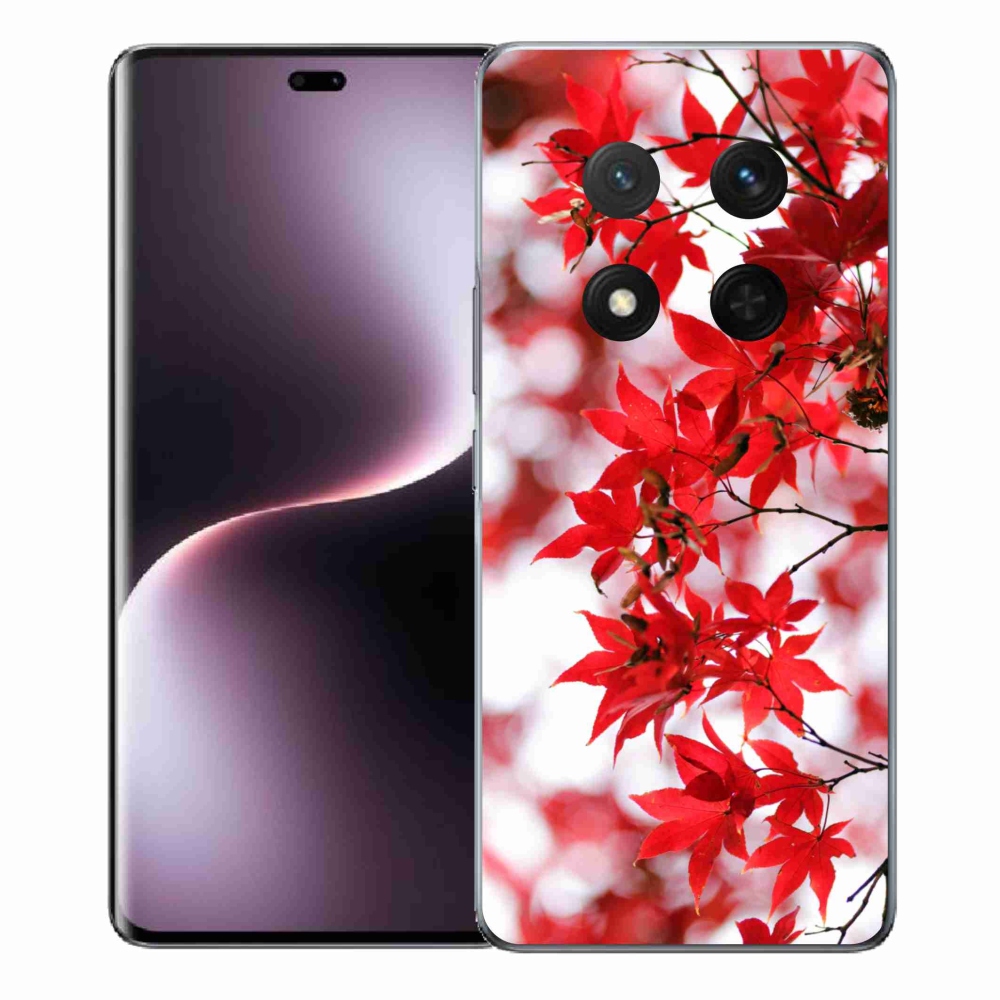 Gelový kryt mmCase na Honor Magic 7 Lite 5G - červené listy