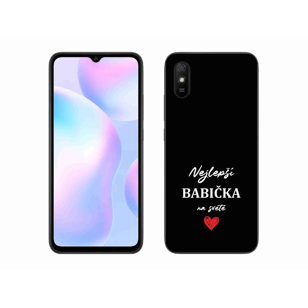 Gelový kryt mmCase na Xiaomi Redmi 9AT - nejlepší babička 1 černé pozadí