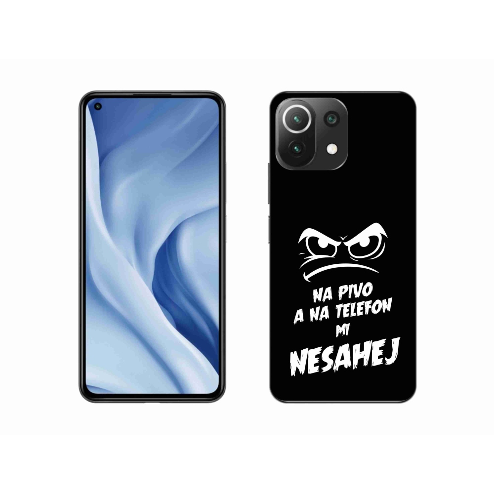 Gelový kryt mmCase na Xiaomi 11 Lite 5G NE - pivní motiv 2 černé pozadí