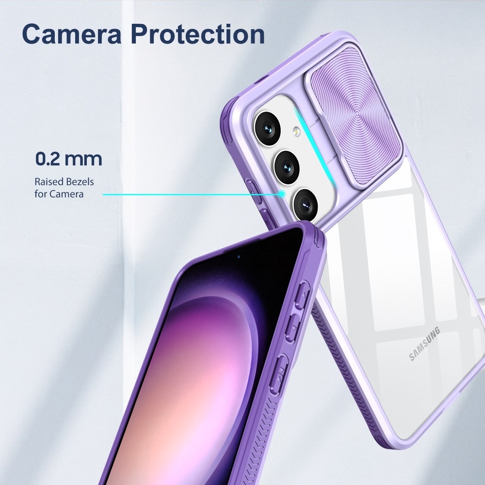 Backplate odolný kryt s krytkou fotoaparátu na Samsung Galaxy S25+ - fialový