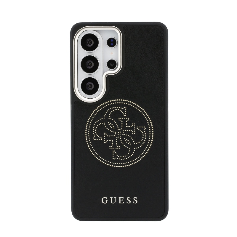 Guess PU Perforated 4G Logo Magnetic Zadní Kryt pro Samsung Galaxy S26 Ultra Black