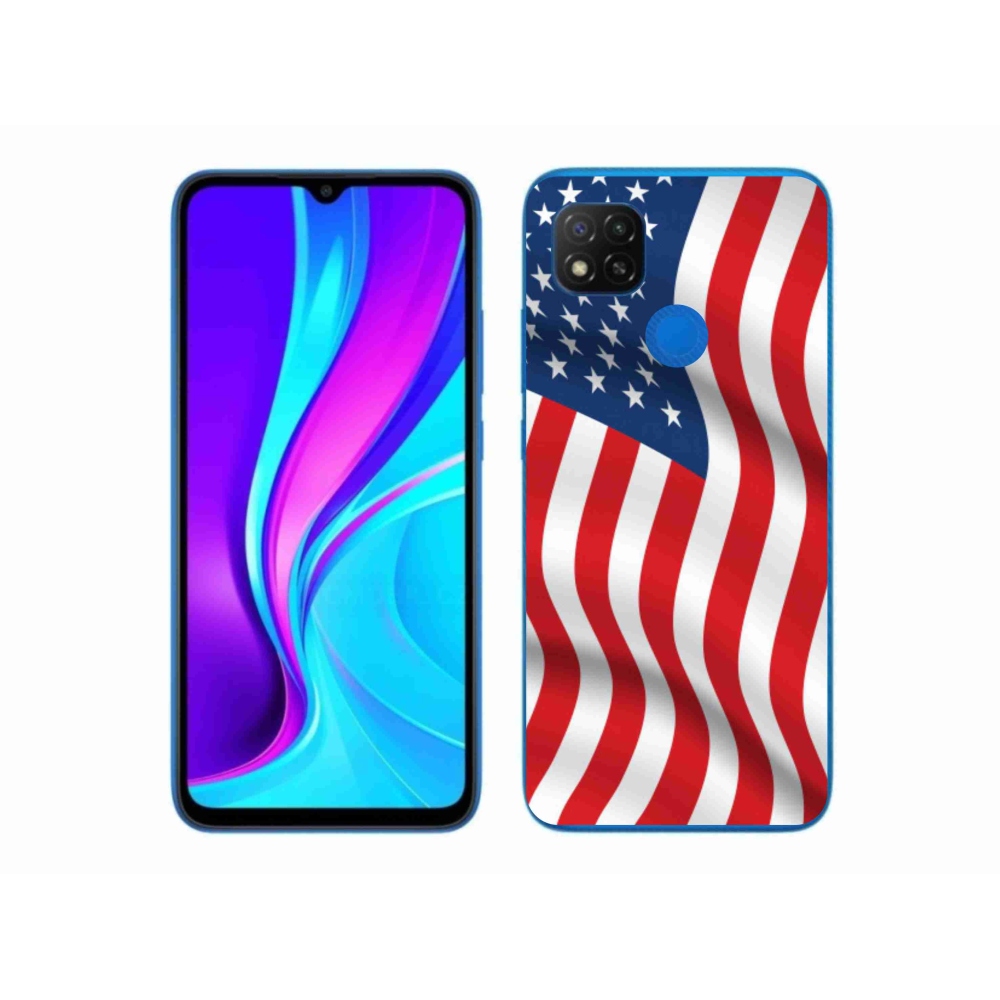Gelový kryt mmCase na mobil Xiaomi Redmi 9C - USA vlajka