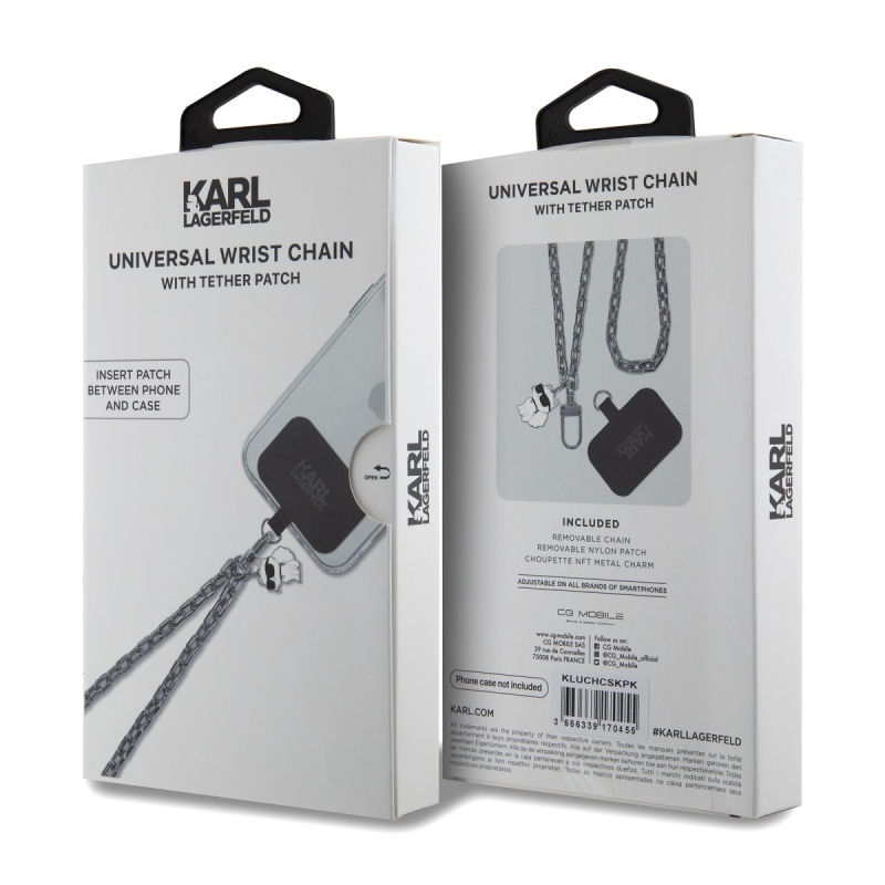 Karl Lagerfeld Univerzální Popruh na Ruku Choupette Silver
