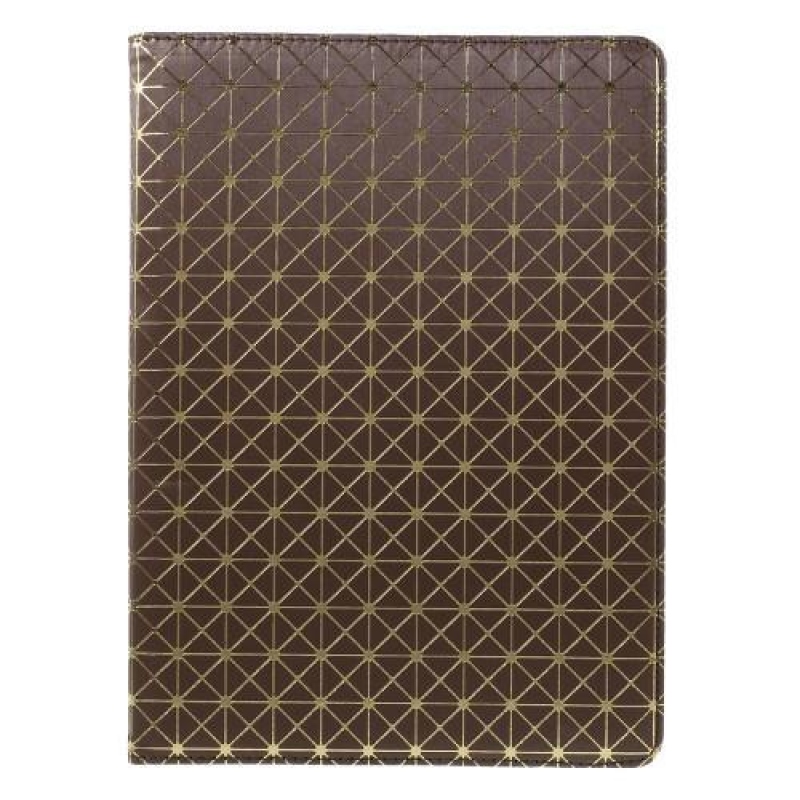 Diagonal PU kožené pouzdro s polohováním na iPad Pro 9.7 - hnědé