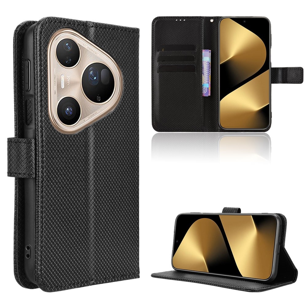 Diamond knížkové pouzdro na Huawei Pura 80 Pro - černé