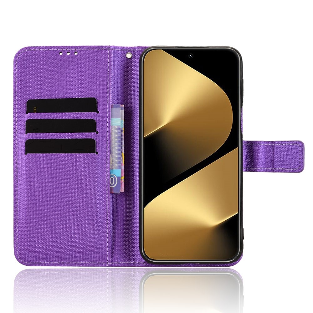 Diamond knížkové pouzdro na Huawei Pura 80 Pro - fialové