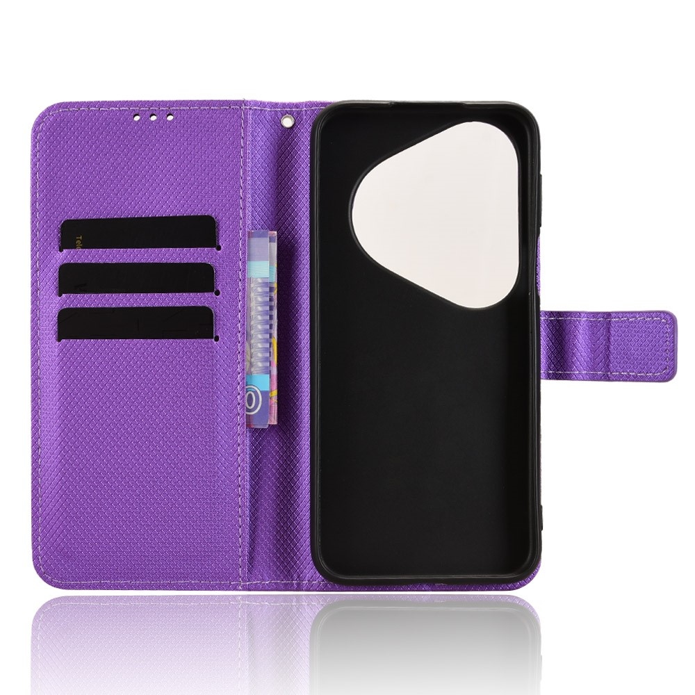 Diamond knížkové pouzdro na Huawei Pura 80 Pro - fialové