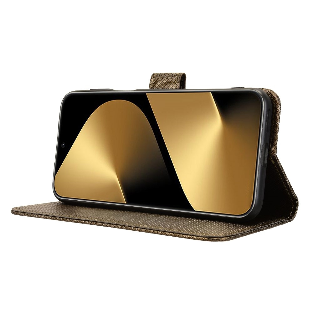 Diamond knížkové pouzdro na Huawei Pura 80 Pro - hnědé