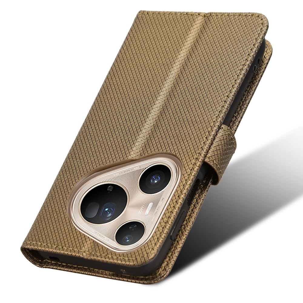 Diamond knížkové pouzdro na Huawei Pura 80 Pro - hnědé