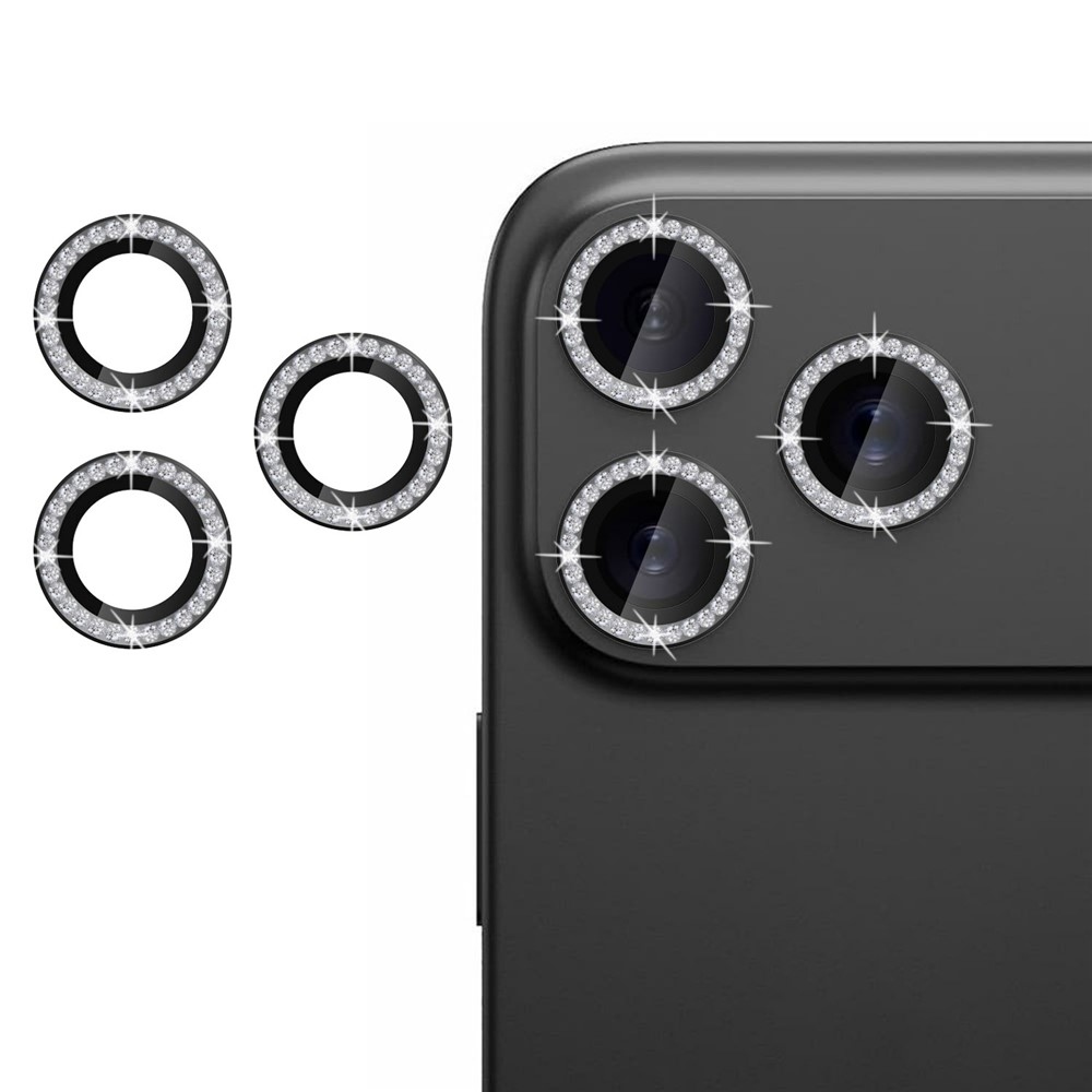 Diamond sklo čočky fotoaparátu na iPhone 17 Pro Max (samostatná skla) - černé
