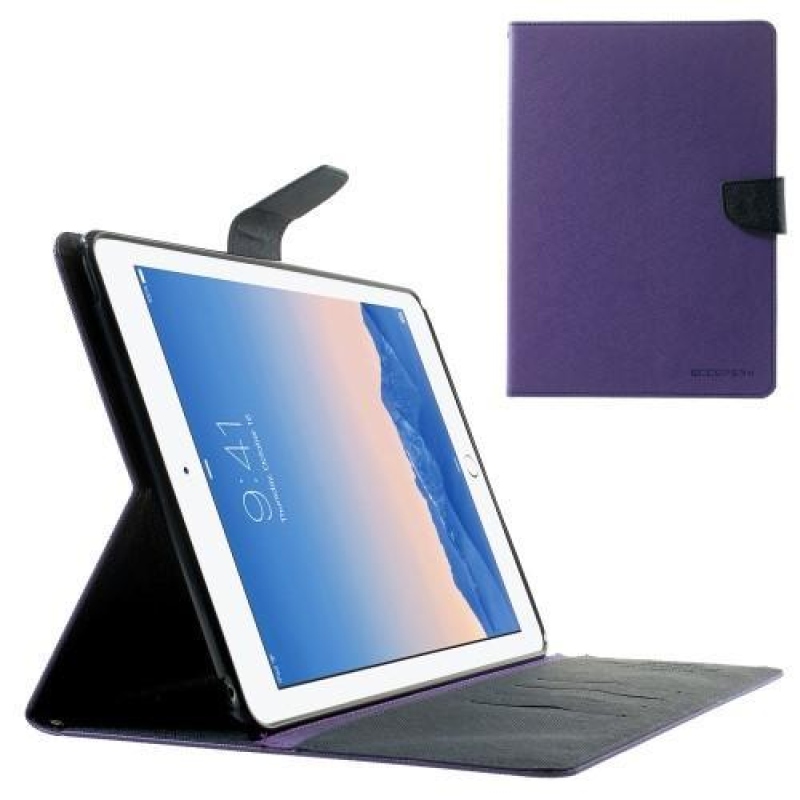 Diary PU kožené pouzdro na iPad Air 2 - fialové