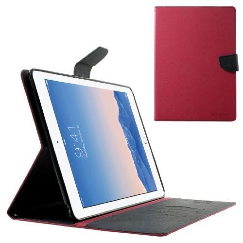 Diary PU kožené pouzdro na iPad Air 2 - rose