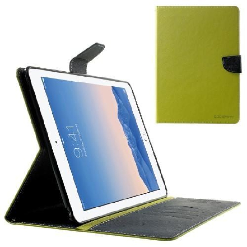 Diary PU kožené pouzdro na iPad Air 2 - zelené