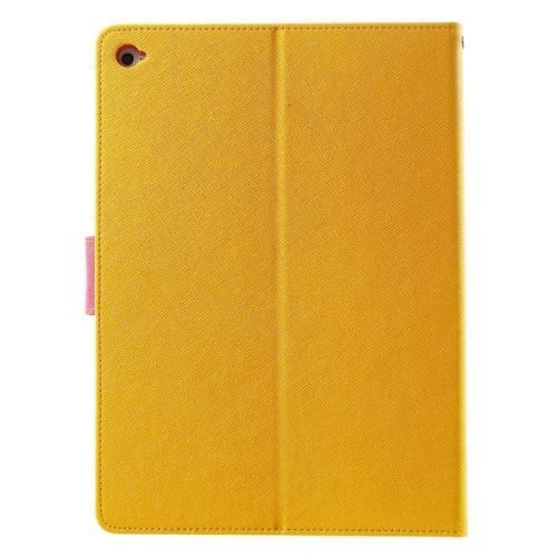 Diary PU kožené pouzdro na iPad Air 2 - žlutooranžové