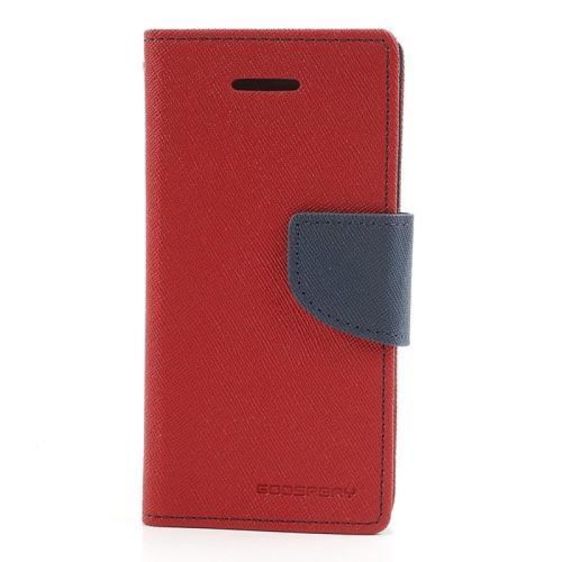 Diary PU kožené pouzdro na iPhone 5C - červené