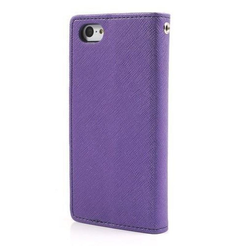 Diary PU kožené pouzdro na iPhone 5C - fialové