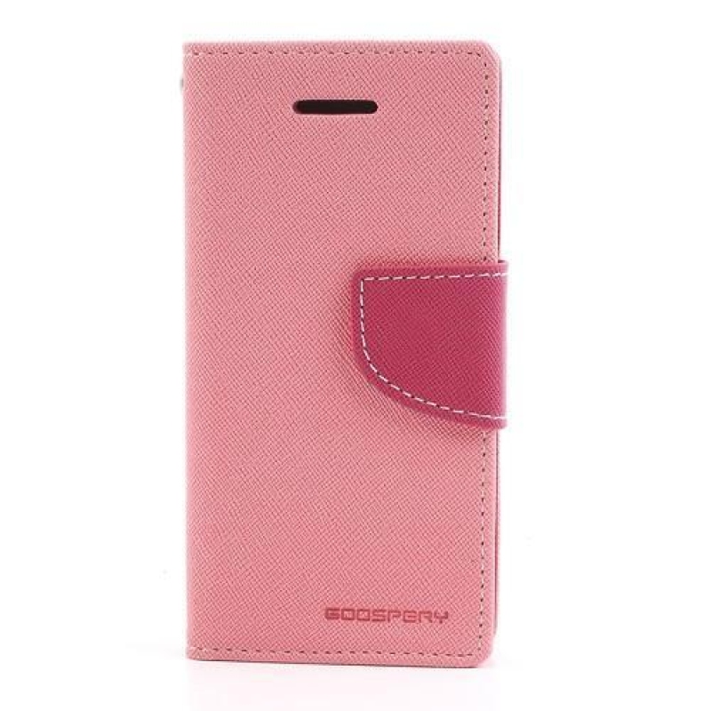 Diary PU kožené pouzdro na iPhone 5C - růžové