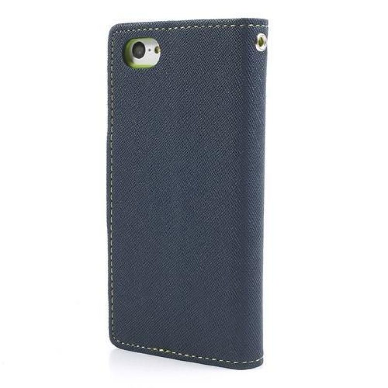 Diary PU kožené pouzdro na iPhone 5C - tmavěmodré