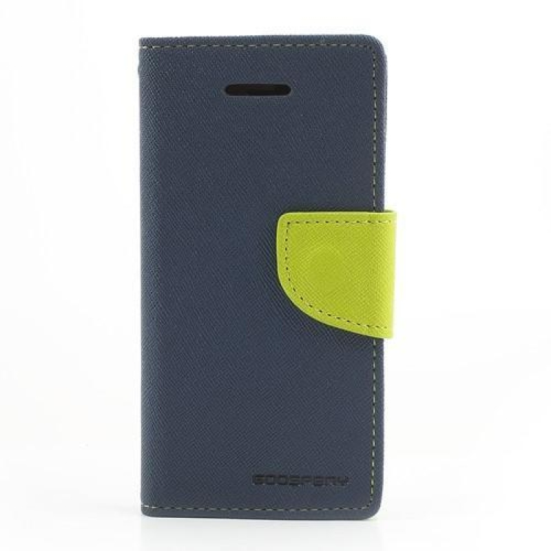 Diary PU kožené pouzdro na iPhone 5C - tmavěmodré