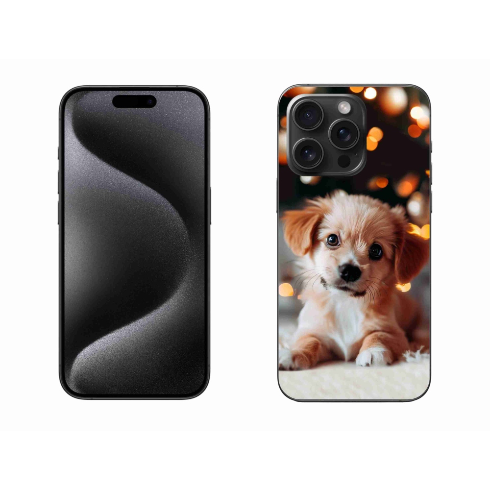 Gelový kryt mmCase na iPhone 15 Pro Max - štěňátko